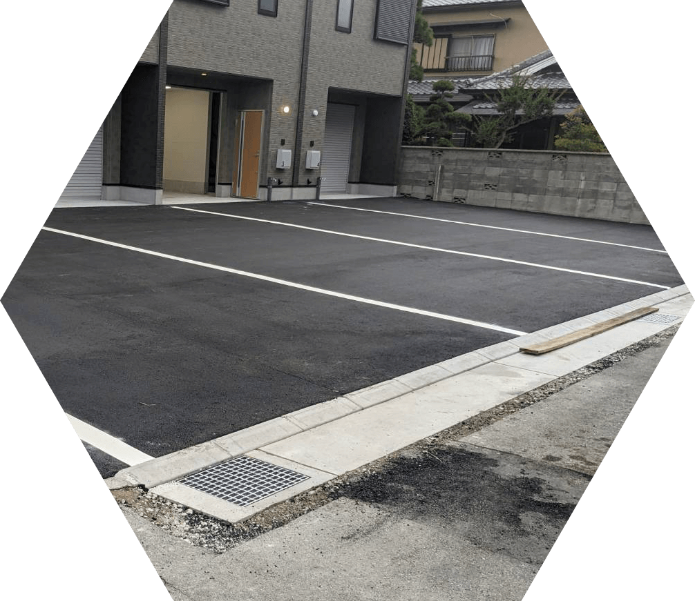 駐車場の舗装工事